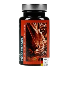 TigerFormel vegan capsule bottle, 120 capsules